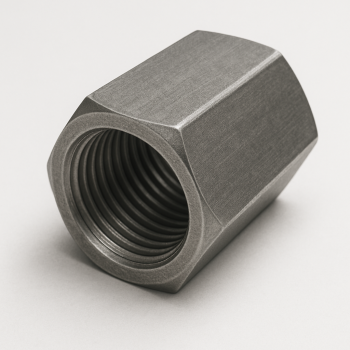 Гайка соединительная хромированная Ст35 М10 мм DIN 6334 в наличии в Тюмени