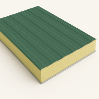 Стеновая сэндвич-панель с минеральной ватой 60 мм RAL 9003