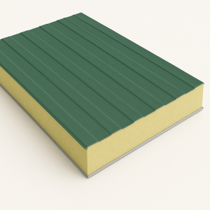 Стеновая сэндвич-панель пенополиизоцианурат 80 мм RAL 6005 в наличии в Тюмени